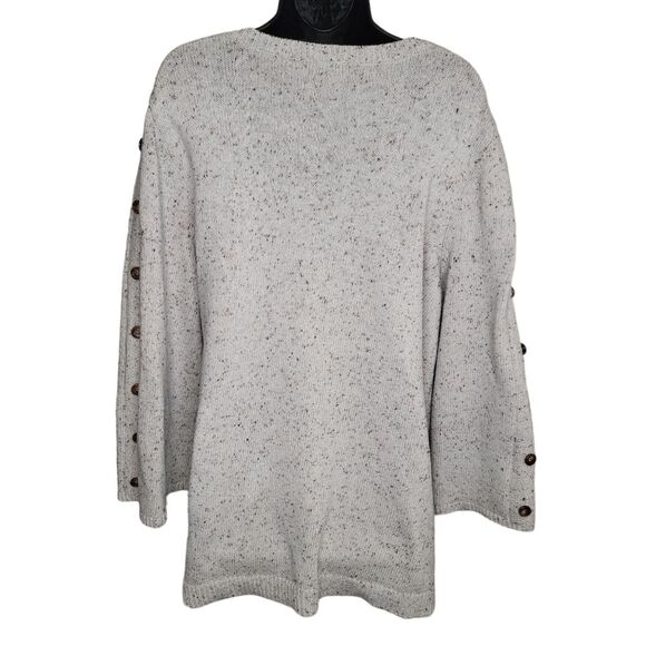 Lane Bryant speckled wide sleeve button sweater size 30/32 - Picture 2 of 4